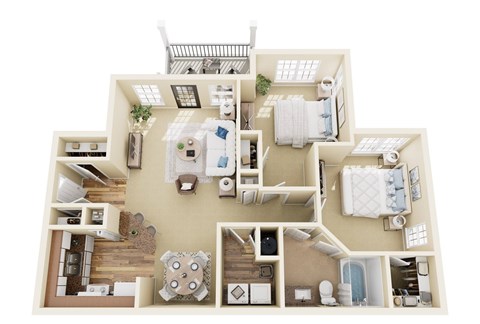 3D floor plan of the wycliff
